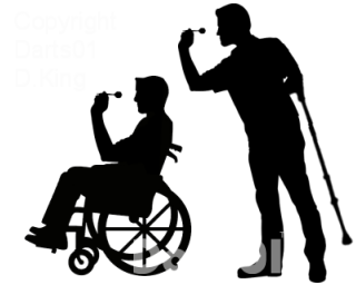 Disabled Dart Player Graphic - Copyright Darts01 -D.King